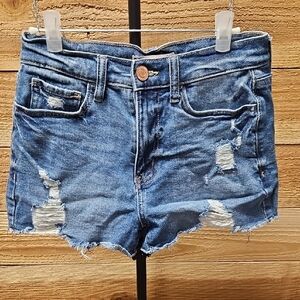 SO Blue Distressed Jean Shorts